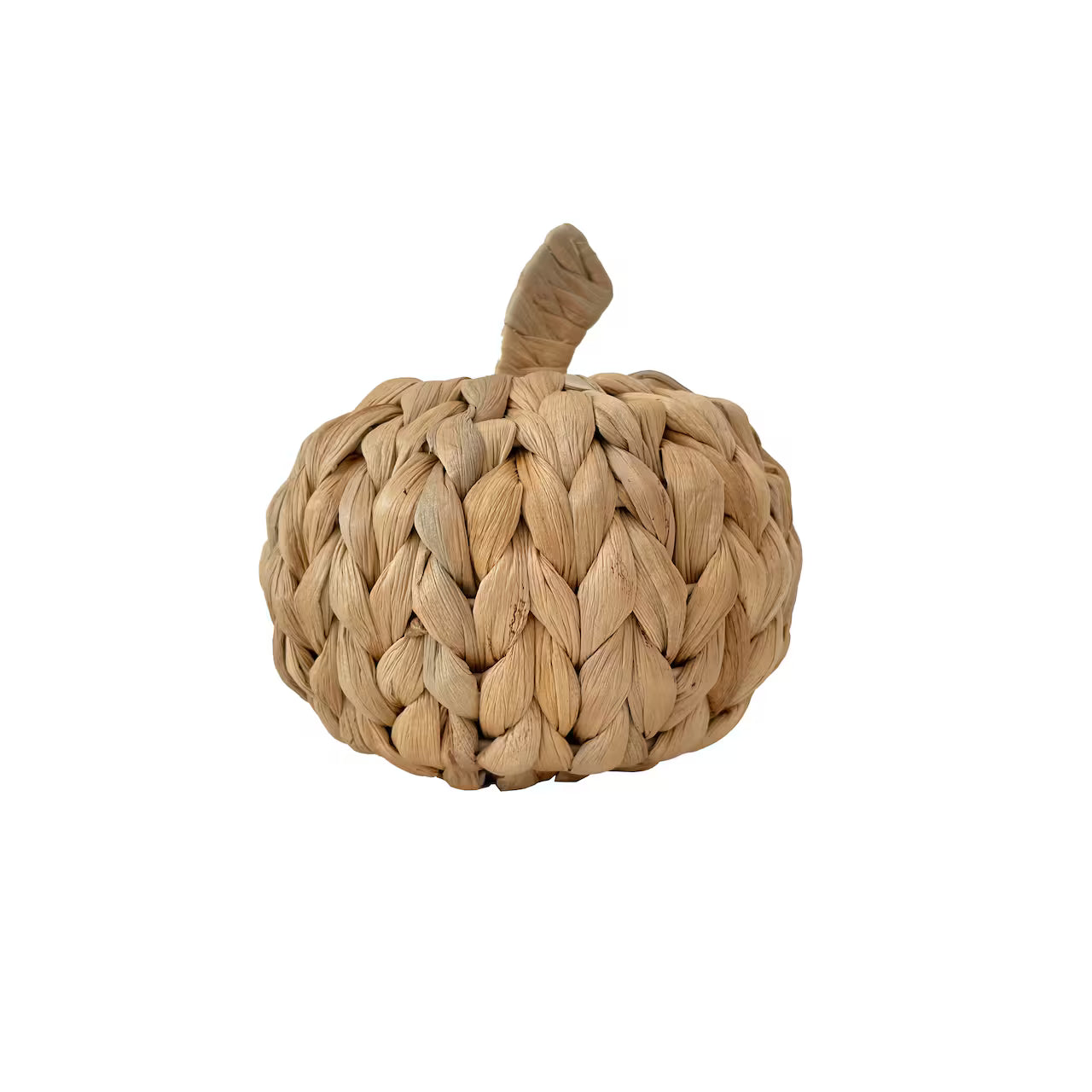 Natural Woven Water Hyacinth Pumpkin small