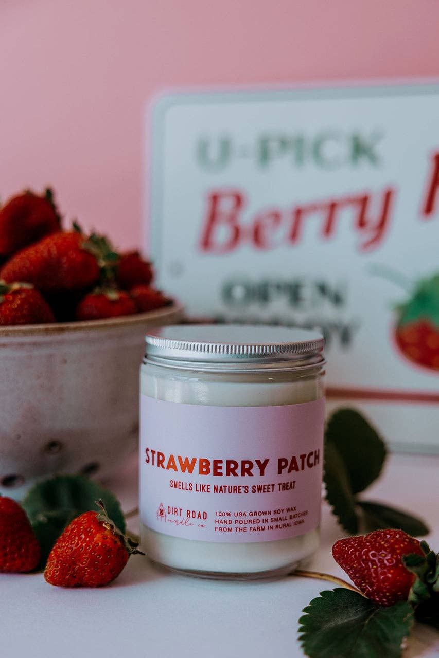 Dirt Road Candle Co - Strawberry Patch Candle: 8 oz Candle