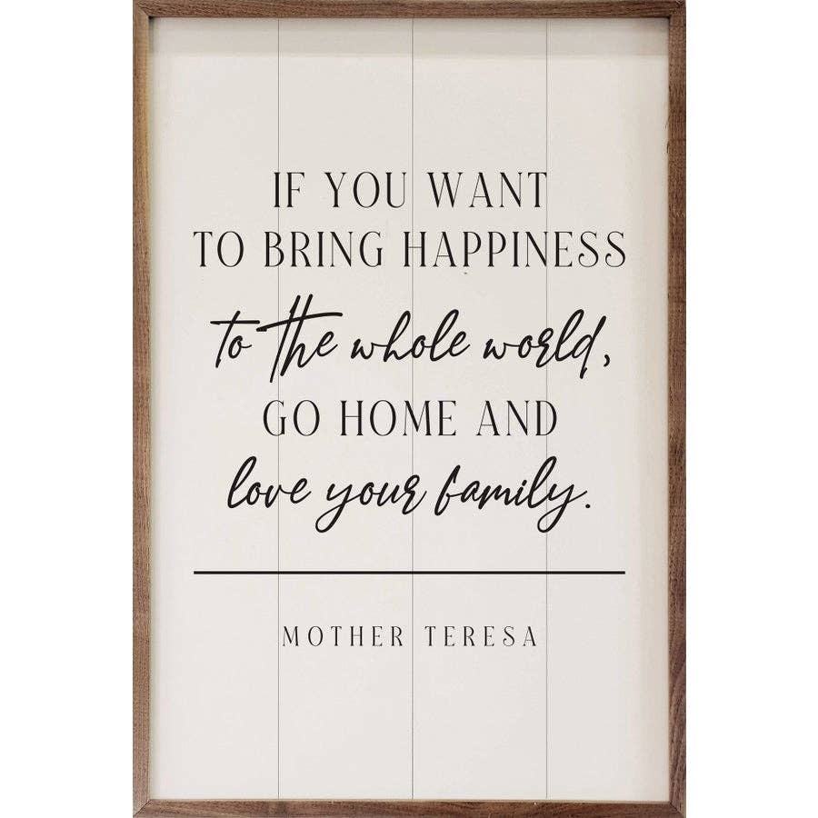 To Bring Happiness Mother Teresa White: 5 x 8 x 1.5