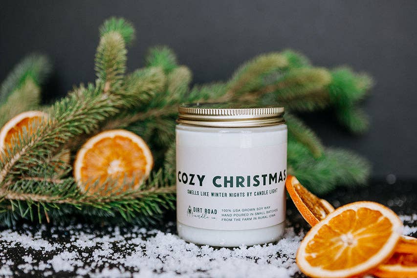 Dirt Road Candle Co - Cozy Christmas Candle: 16 oz Candle