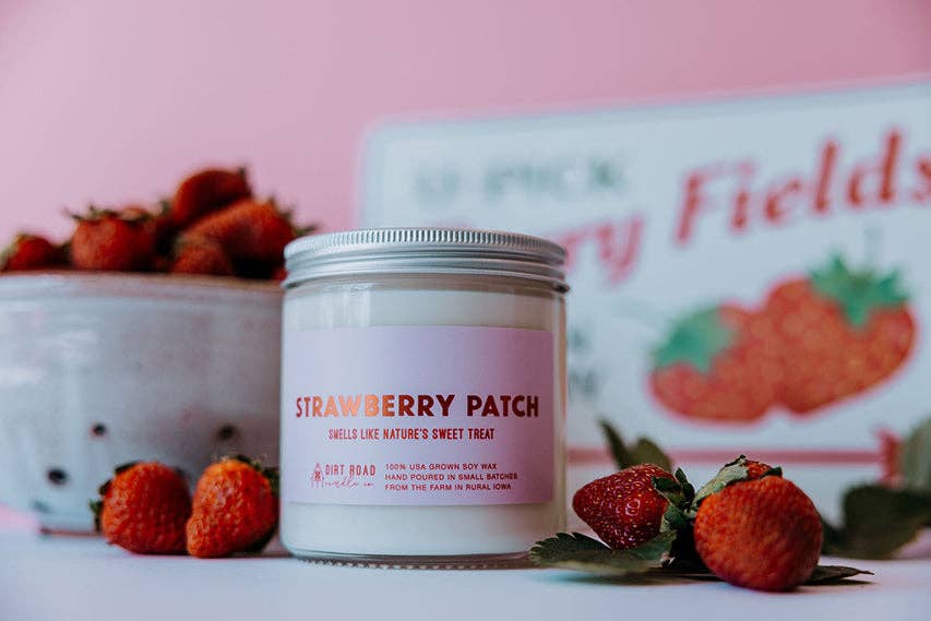 Dirt Road Candle Co - Strawberry Patch Candle: 8 oz Candle