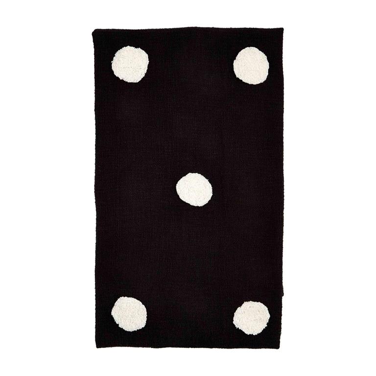 BLACK TUFTED DOT THROWS