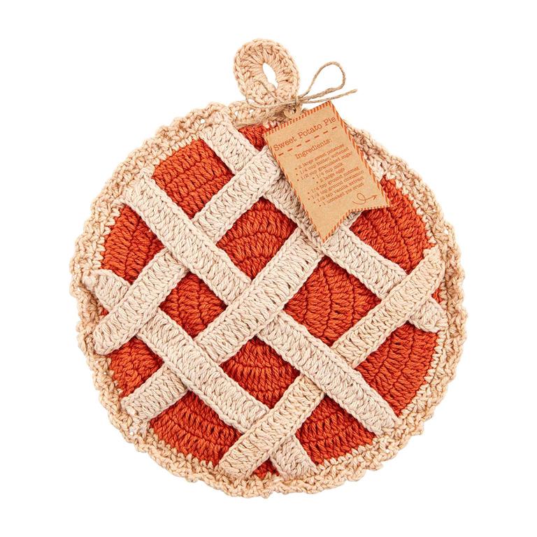 SWEET CROCHET PIE POT HOLDER