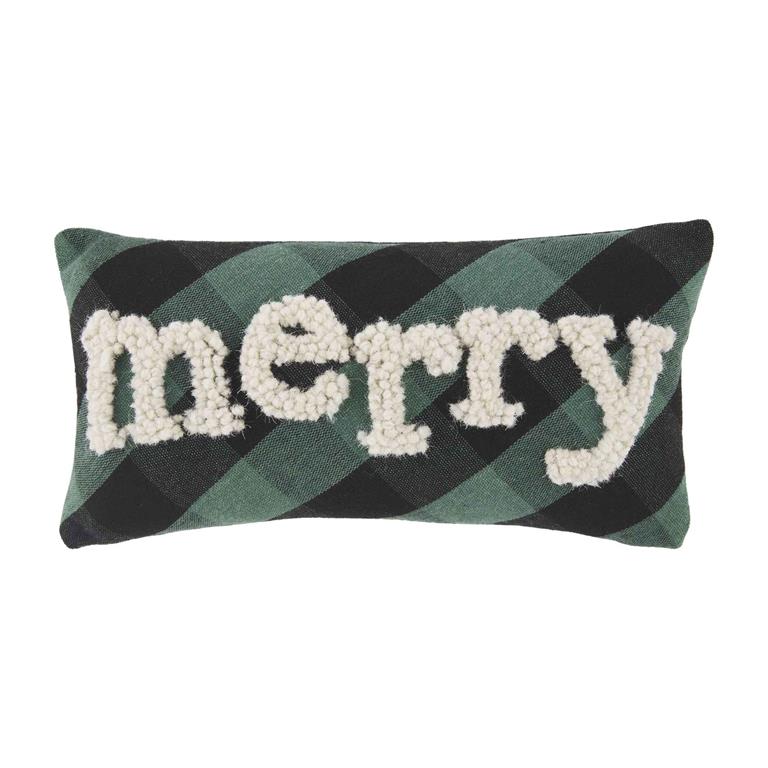 MERRY MINI CHECK PILLOW