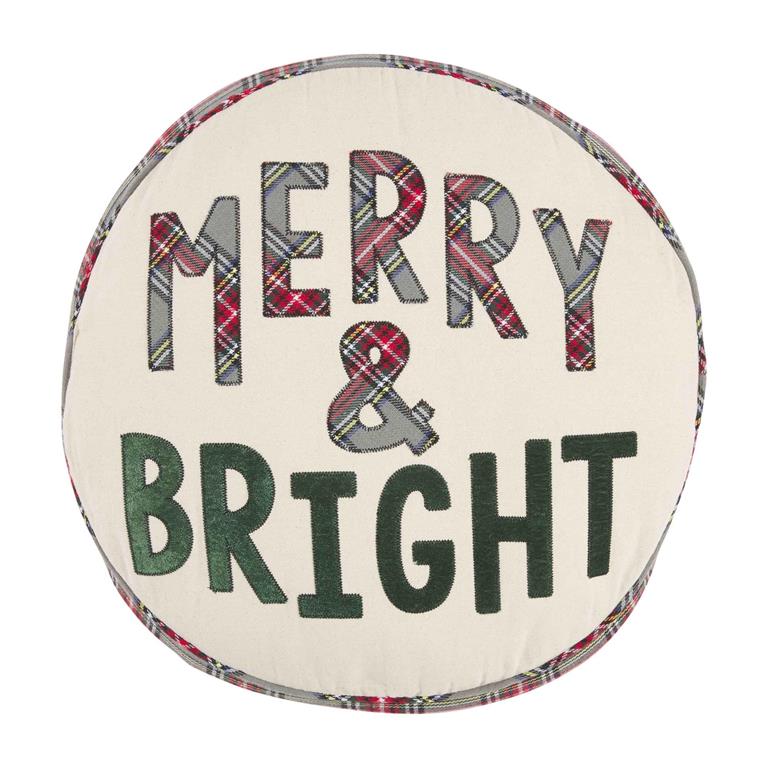 MERRY BRIGHT TARTAN PILLOW