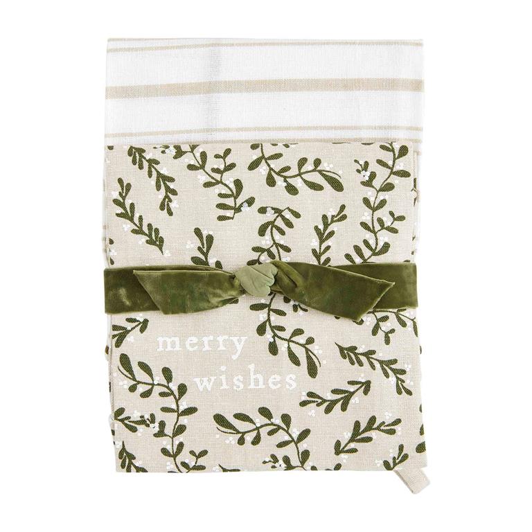 MERRY WHITE XMAS TOWEL SET