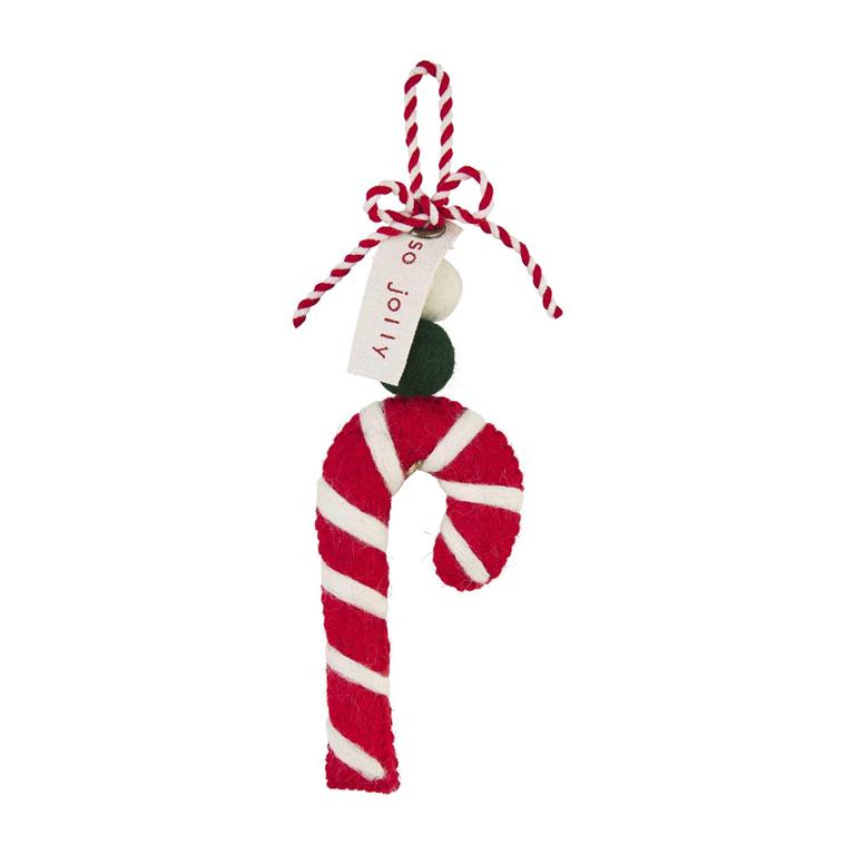 JOLLY CANDY CANE ORNAMENT