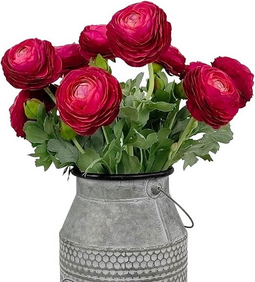 Artificial Ranunculus Flowers with Real Touch Stem