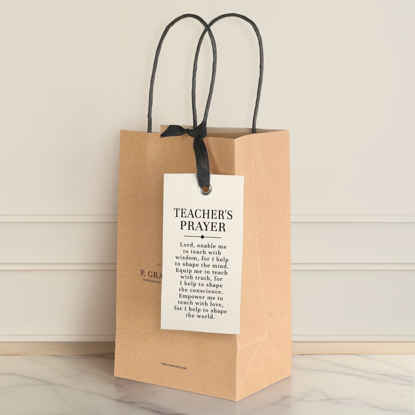 Teacher's Prayer Linen Tag