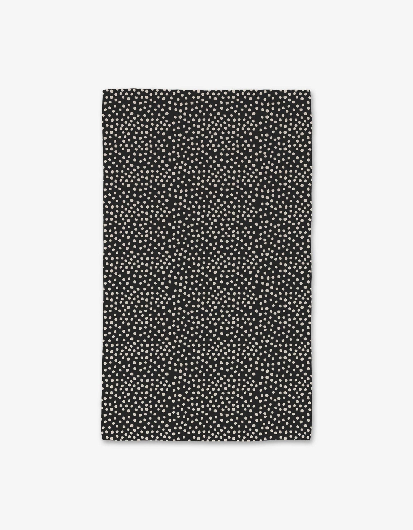 Geometry - Dotty Black Luxe Hand Towel