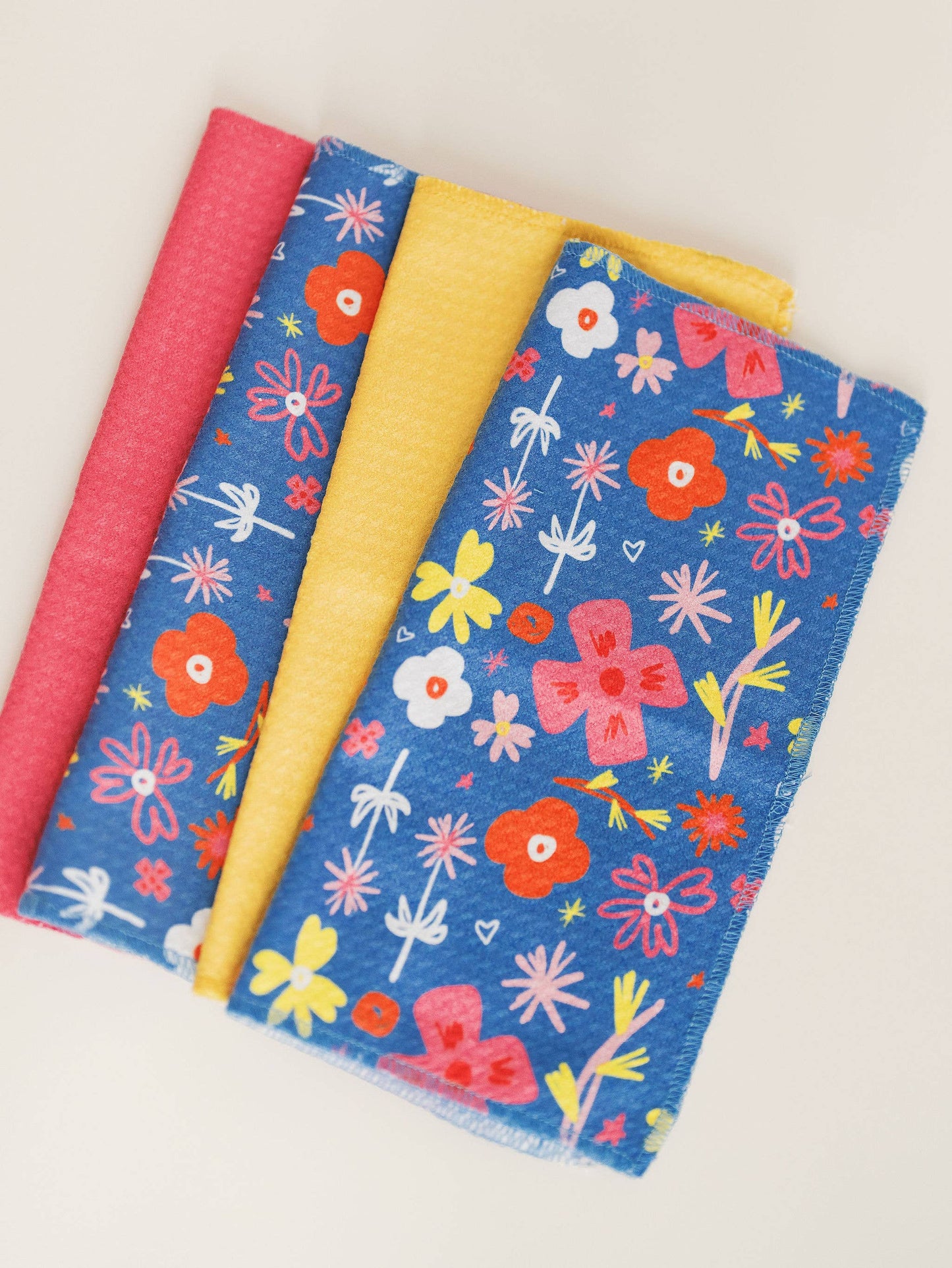Doe A Deer - Happy Flowers Wafflecloths | microfiber dish cloth
