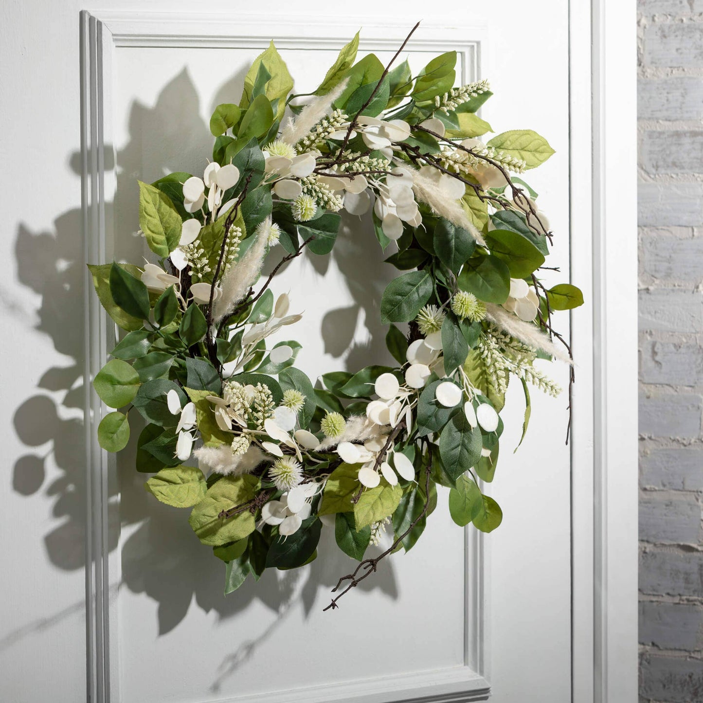 Sullivans Home Decor - Mixed Silver Dollar Wreath