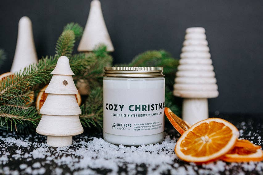 Dirt Road Candle Co - Cozy Christmas Candle: 16 oz Candle