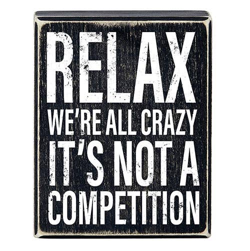 Relax Box Sign