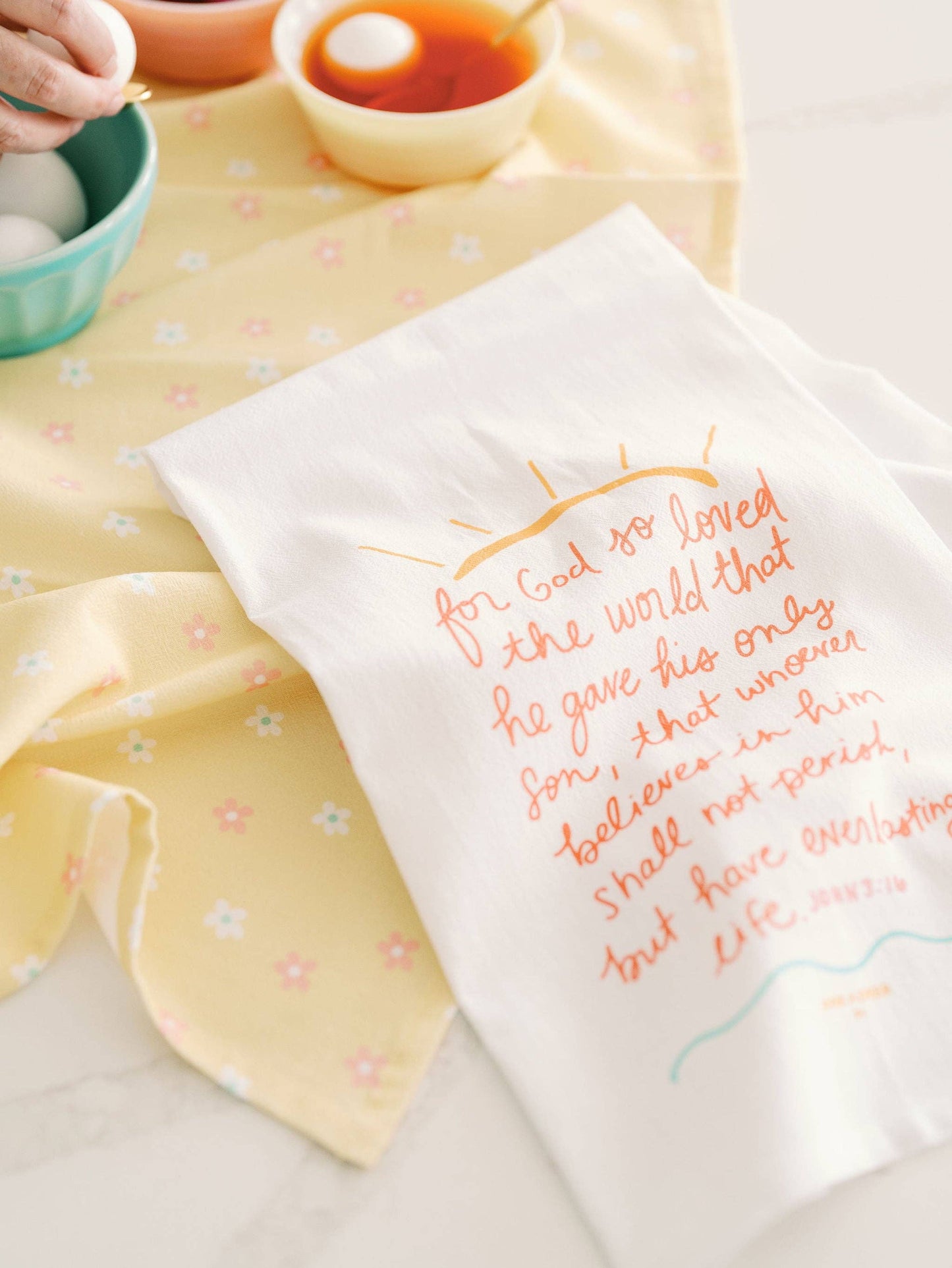 Doe A Deer - For God So Loved Classic Kitchen Towel | Easter