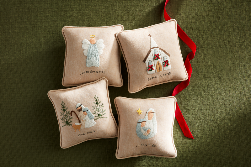 JOY MINI NATIVITY PILLOW