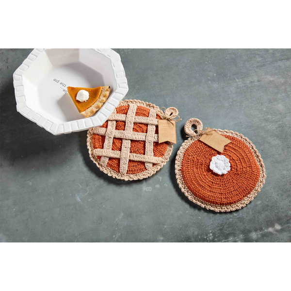 SWEET CROCHET PIE POT HOLDER