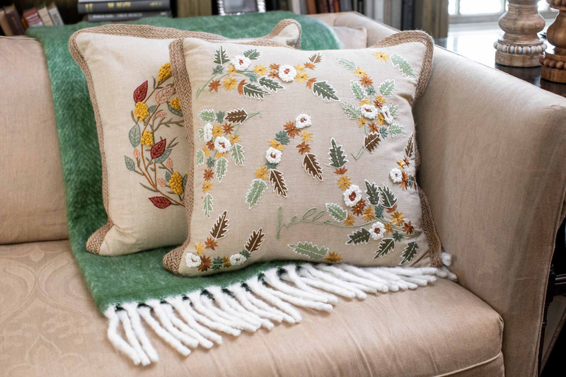 All Over Fall Leaves Pillow
