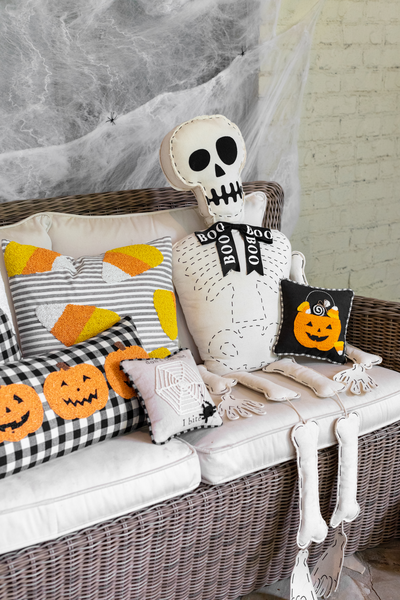 CANDY CORN HALLOWEEN PILLOW