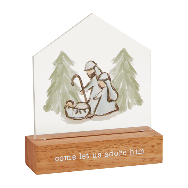 MANGER LED ACRYLIC XMAS SITTER