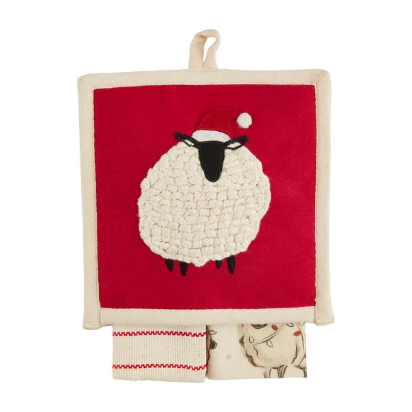 SHEEP XMAS ANIMAL POT HOLDER