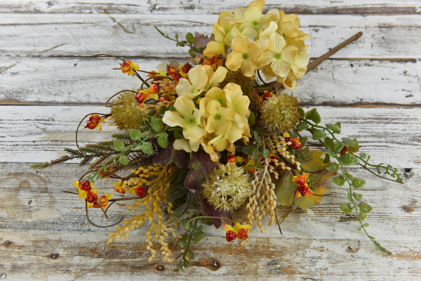 Wholesale Home Decor - Autumn Hydrangea 18in Pick