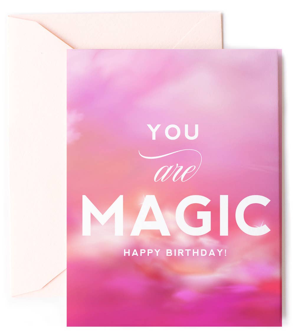 Kitty Meow Boutique - You Are Magic, Pink Barbie Happy Birthday Greeting Card