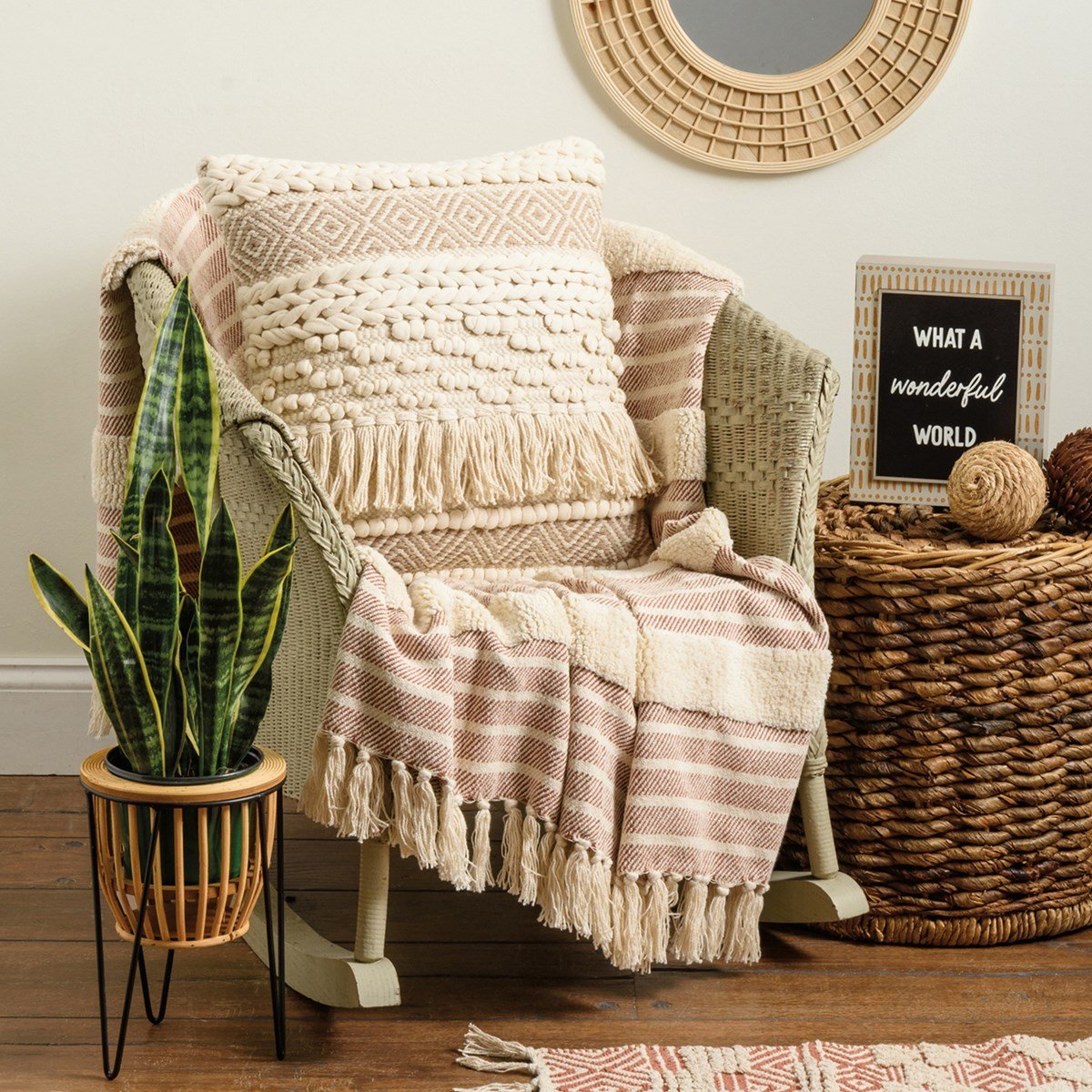 Pillow - Tan Tassels