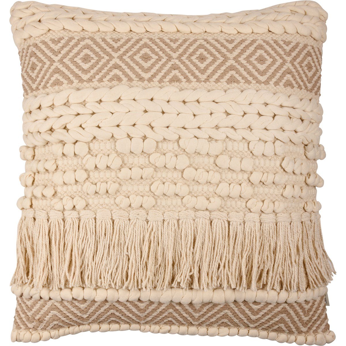 Pillow - Tan Tassels