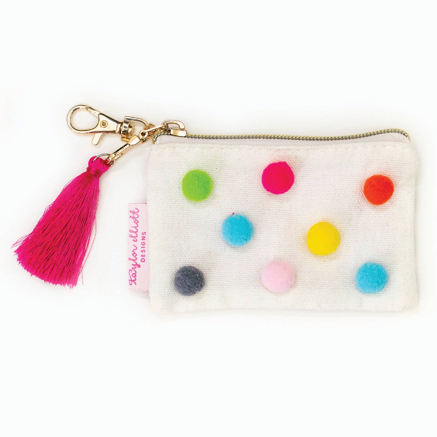 Taylor Elliott Designs - SALE Mini Pom Pom Card Holder Keychain