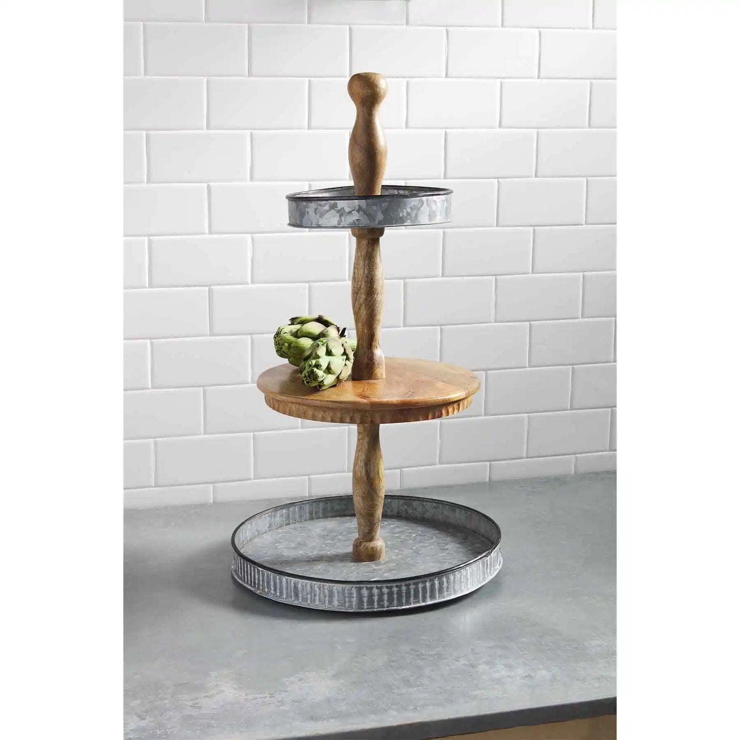 Tin & Wood Tiered Server
