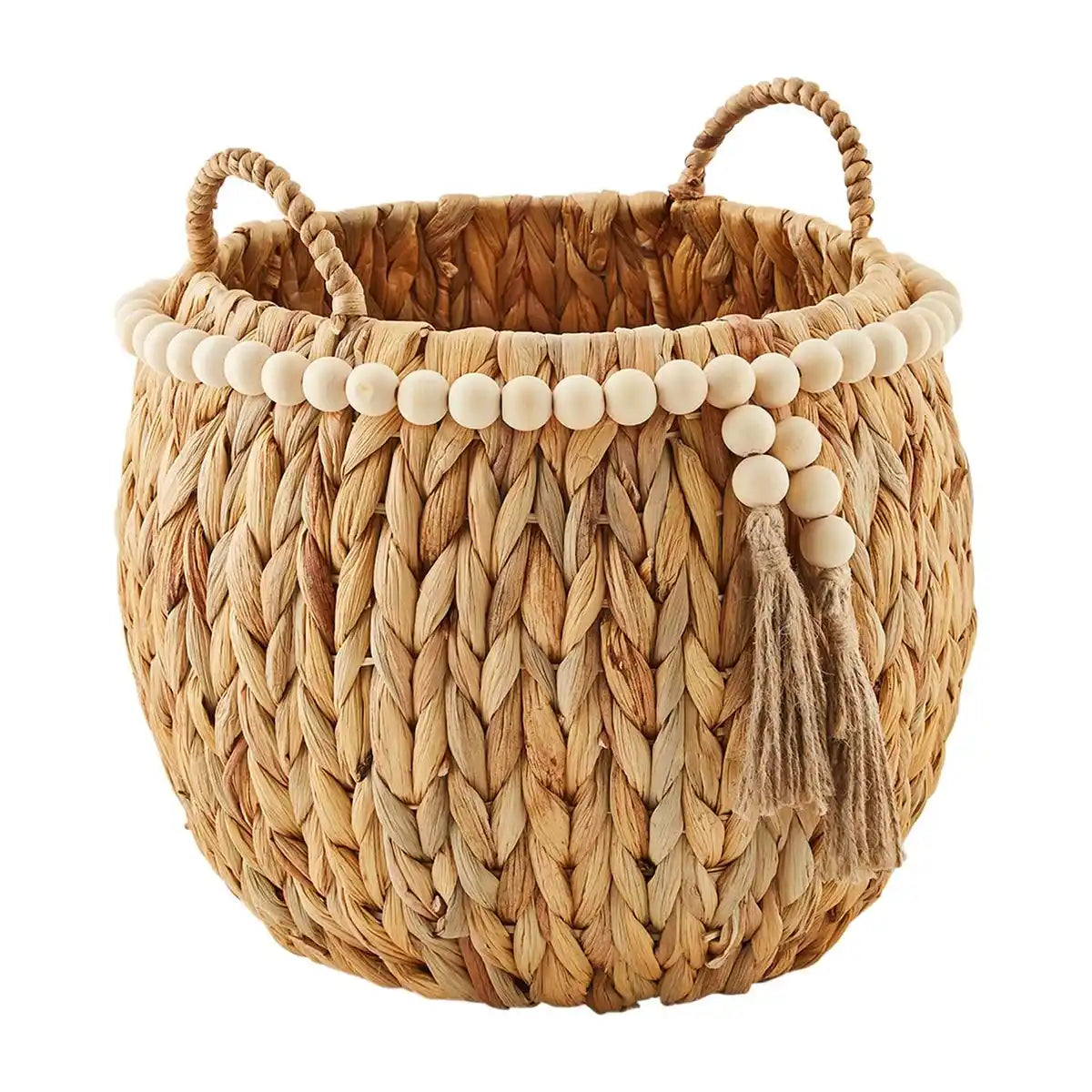 LARGE HYACINTH BEAD BASKET