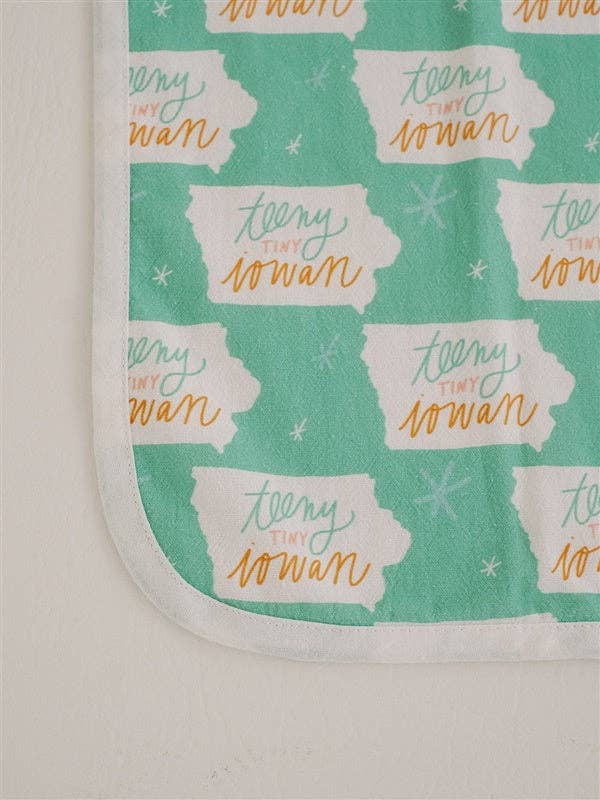 Doe A Deer - Teeny Tiny Iowan - Set of 3 Muslin Burp Cloths