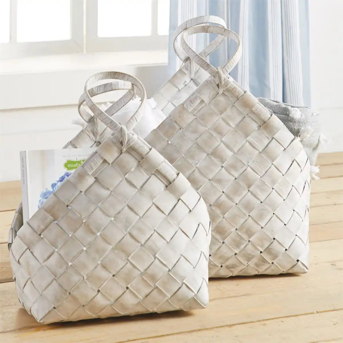 Large WOOD WEAVE BASKET