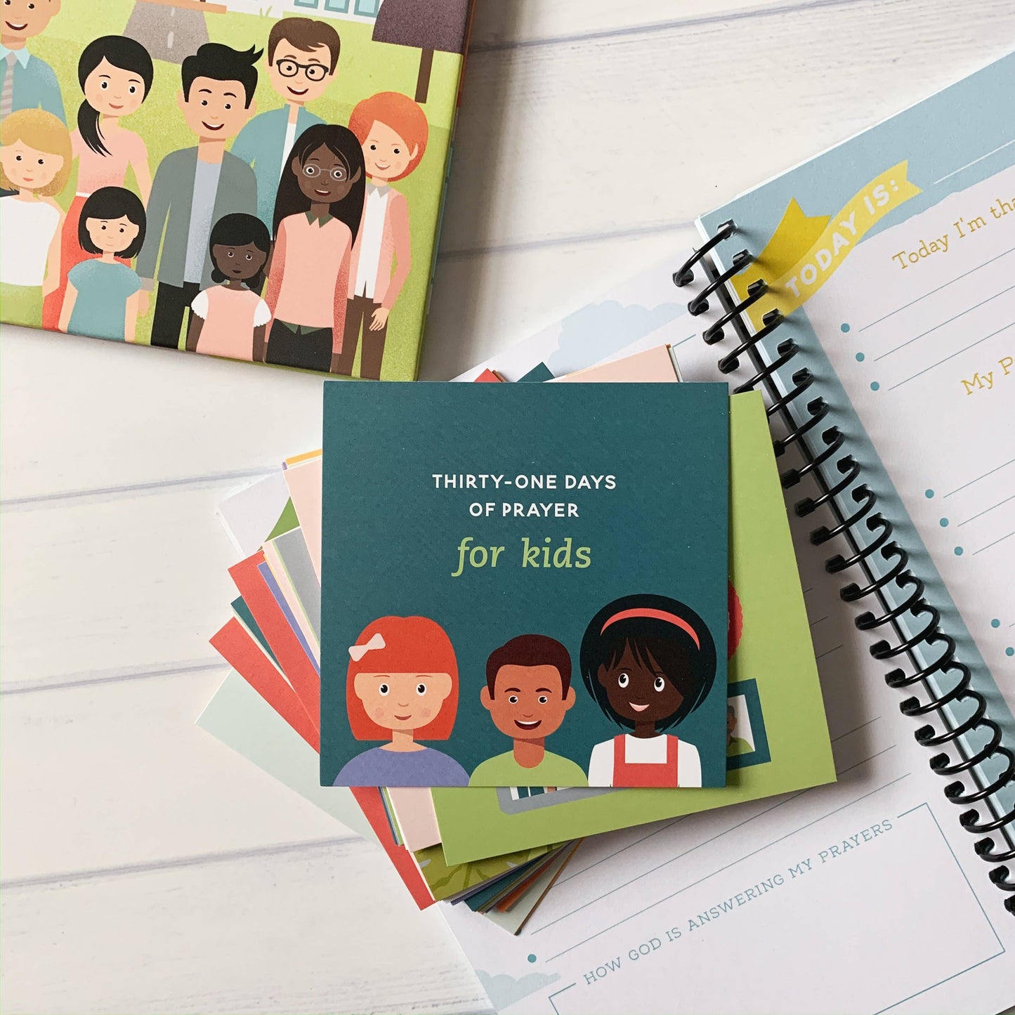 31 Days of Prayer - Kids Verse Card Set. This set of cards includes 31 cards (plus a cover card). Each card includes a different prayer prompt.
