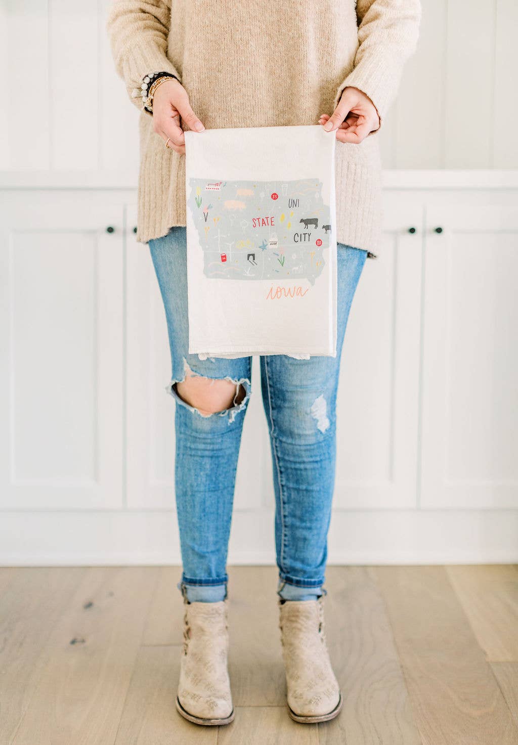 Doe A Deer - Iowa - Flour Sack Towel