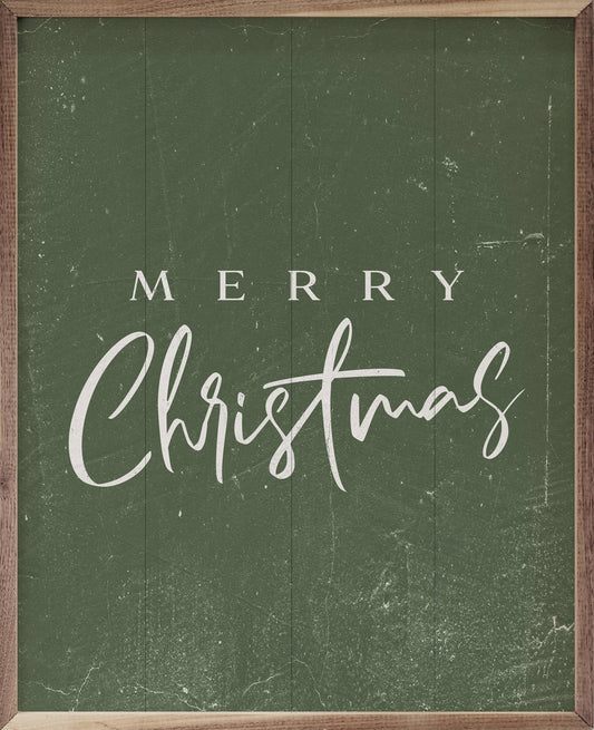Merry Christmas Fancy Green: 8 x 10 x 1.5