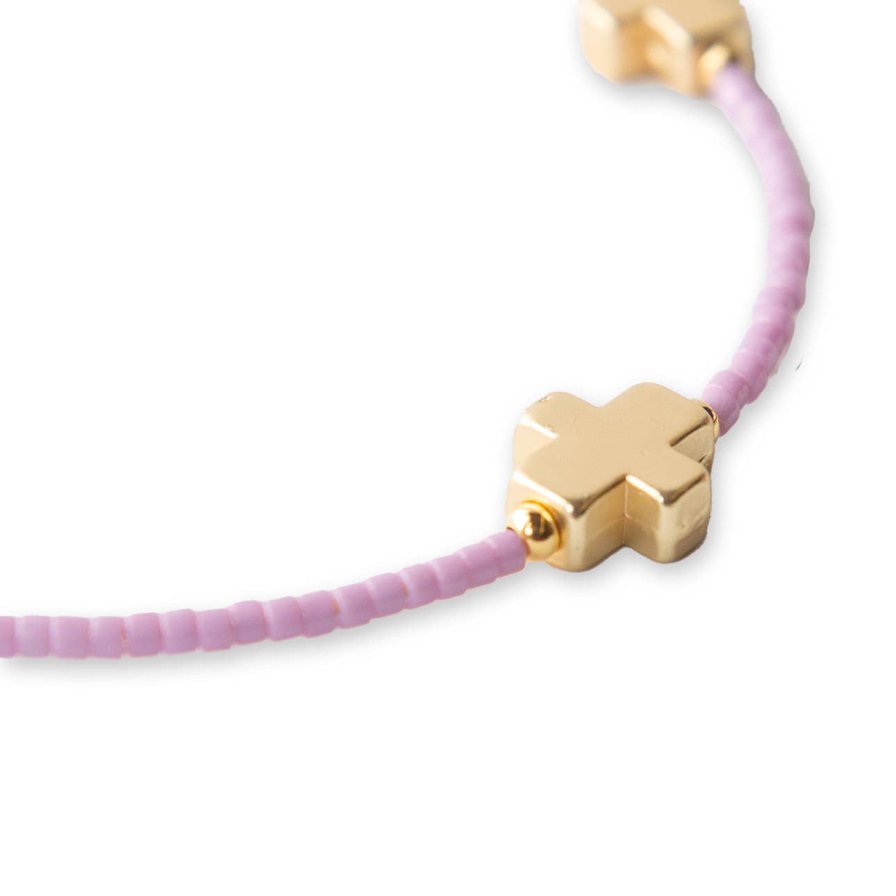 Lenny & Eva - Faithful Cross Bangle-Crocus | Stacking Bracelets