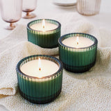 Soap & Paper Factory - Roland Pine 6 oz Forest Green Ribbed Glass Candle