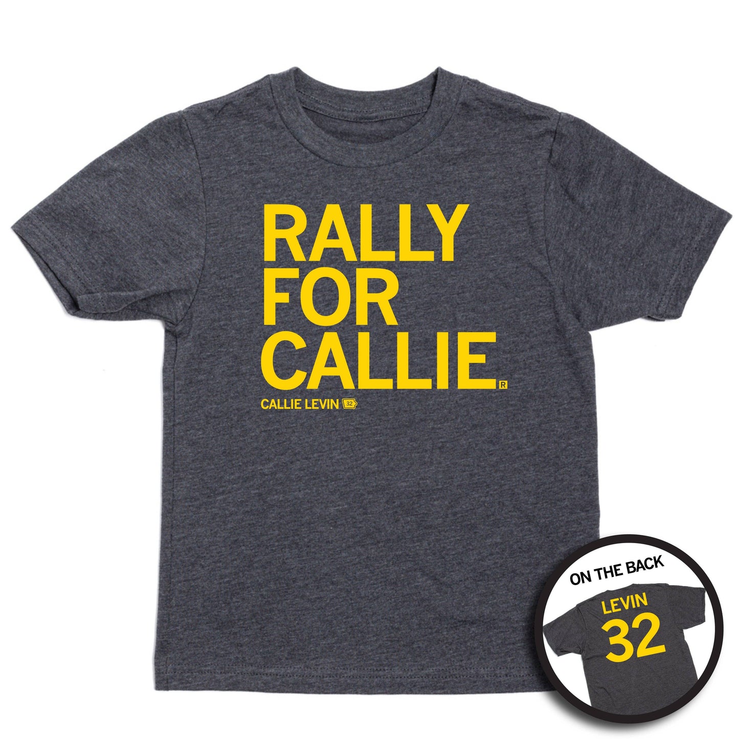 RAYGUN - Rally for Callie Kids: 10/12T (YL) - Charcoal