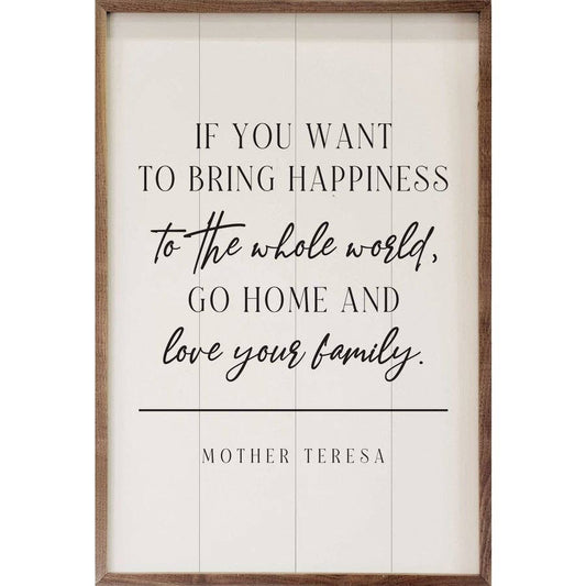 To Bring Happiness Mother Teresa White: 5 x 8 x 1.5