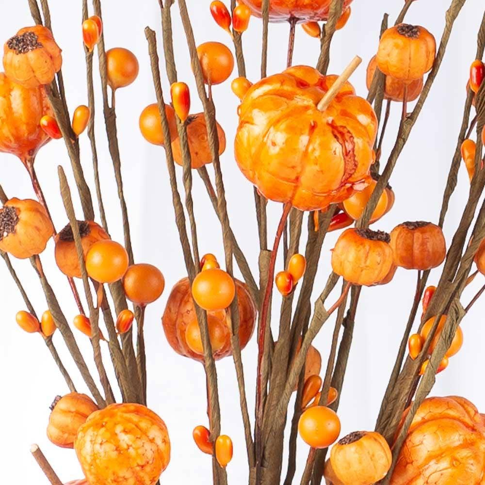 Fall Pumpkin and Mixed Berry Stem Orange