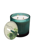 Soap & Paper Factory - Roland Pine 14 oz Two-Wick Forest Green Ribbed Glass Candle