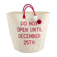 DO NOT OPEN CHRISTMAS TOTE BAG
