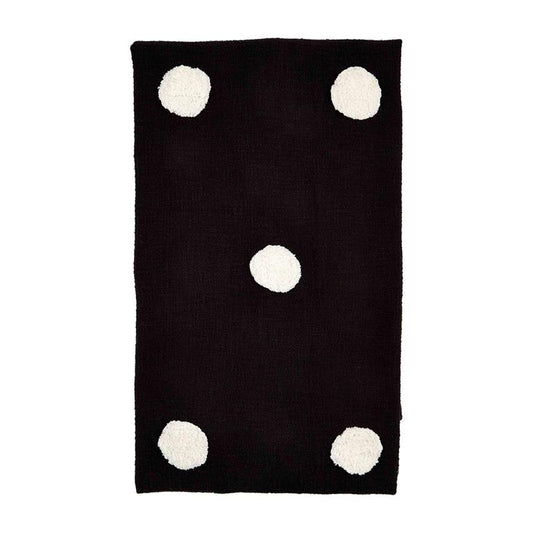 BLACK TUFTED DOT THROWS
