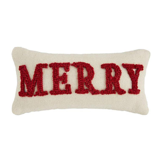 MERRY MINI CANVAS HOOK PILLOW
