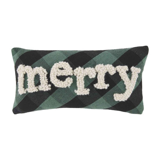 MERRY MINI CHECK PILLOW