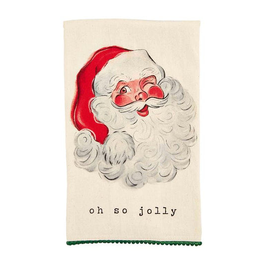 WINKING SANTA TOWEL