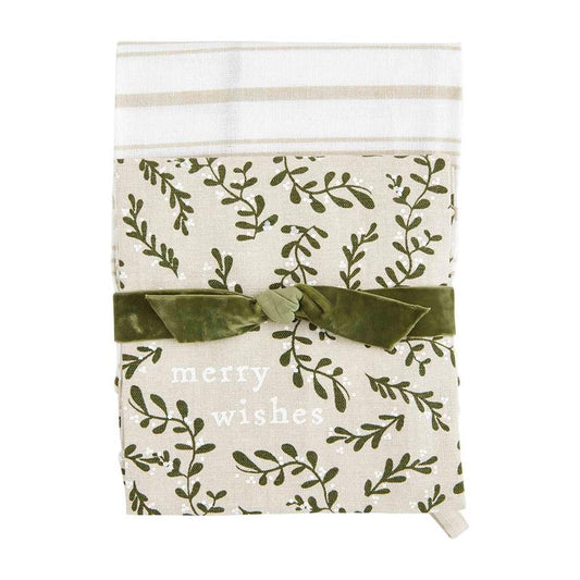 MERRY WHITE XMAS TOWEL SET