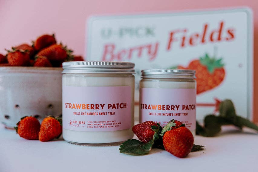 Dirt Road Candle Co - Strawberry Patch Candle: 8 oz Candle